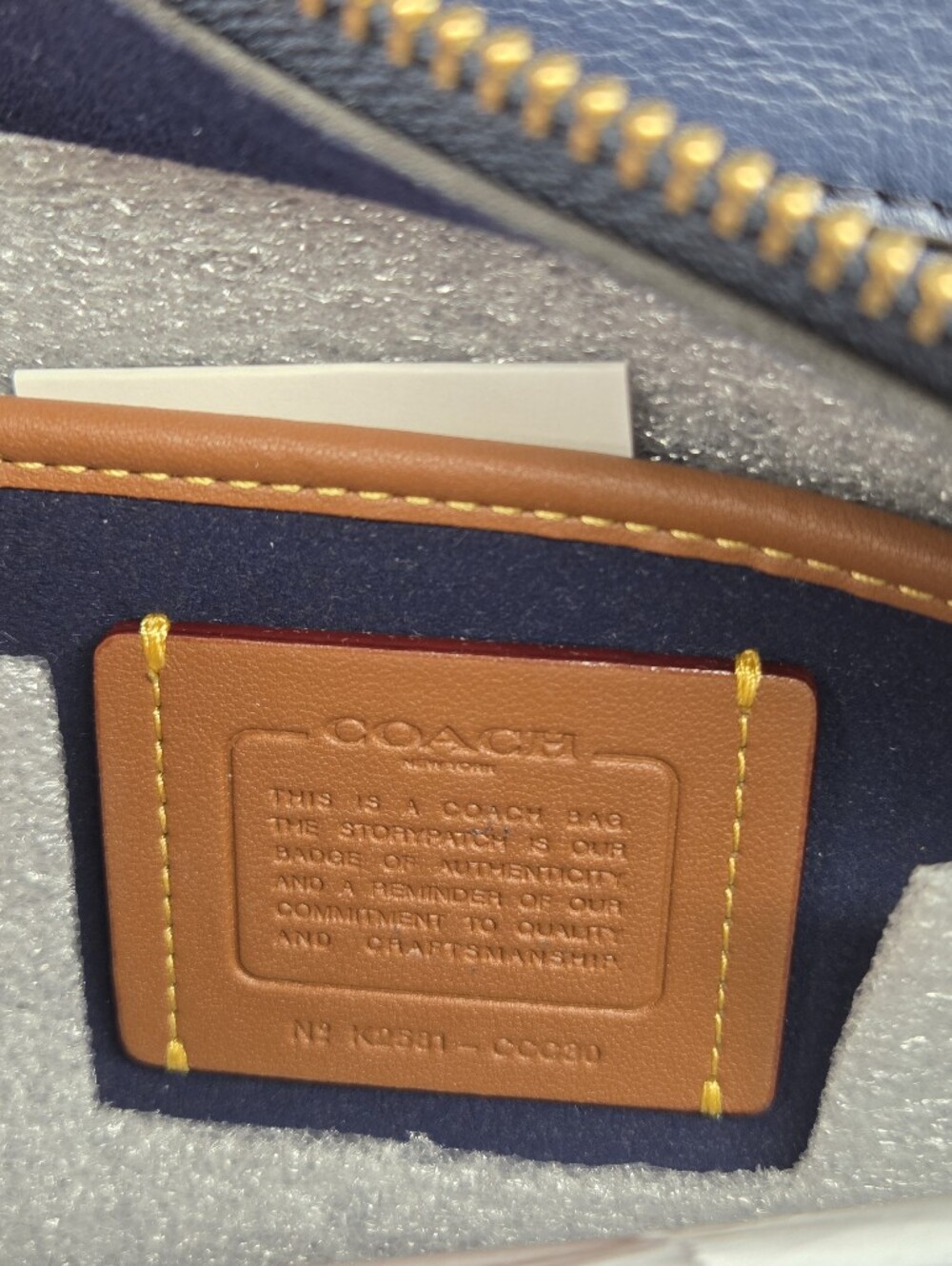 Coach Empire 34-Navy with Gold Hardware - Picture 10 of 10
